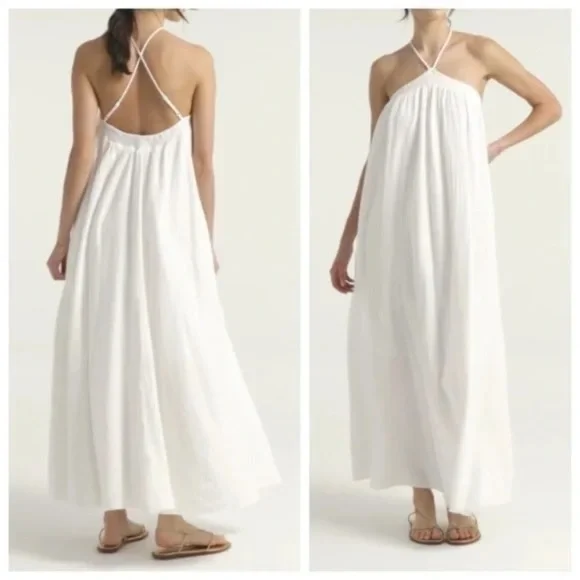 J. Crew Dresses New Jcrew Halter Maxi Dress In Soft Gauze